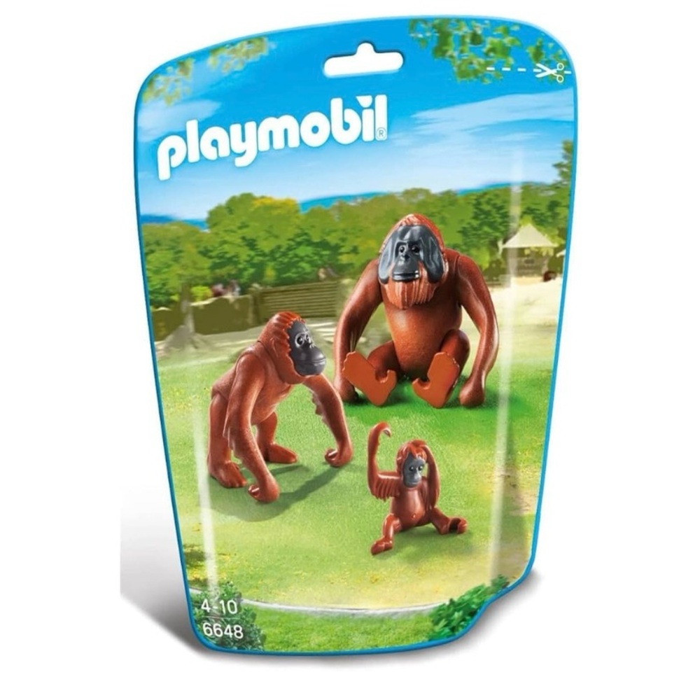 Playmobil Orangutan Family Building Kit | Mini Zoo Animal Toy Figures